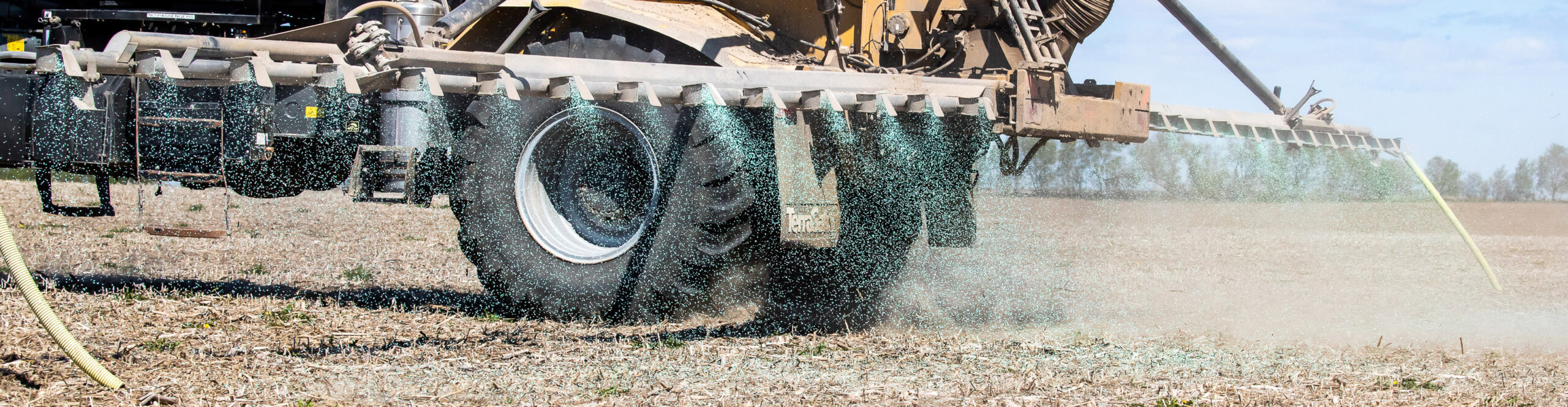 Sprayer in a field