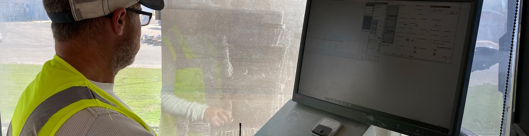 Man working on a computer