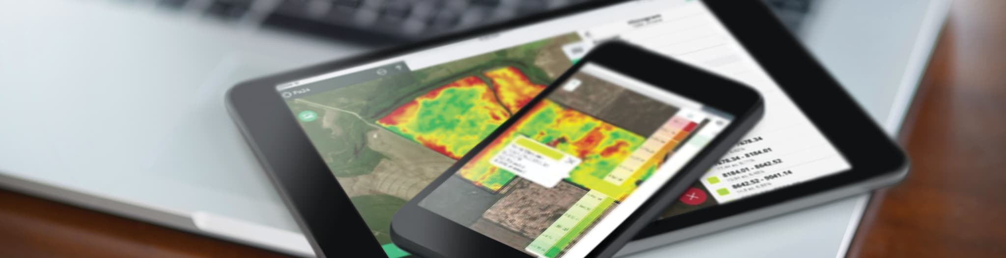 Field heat map on a tablet